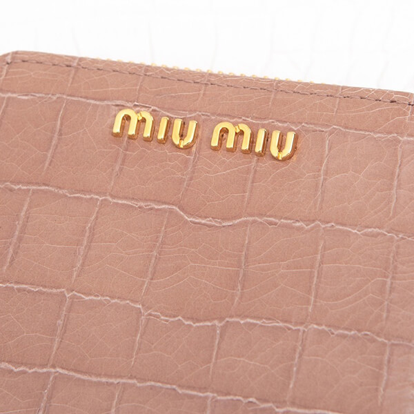 2017AW MIU MIU ミュウミュウスーパーコピー 財布 コインケース クロコ調 5MM268 CIPRIA